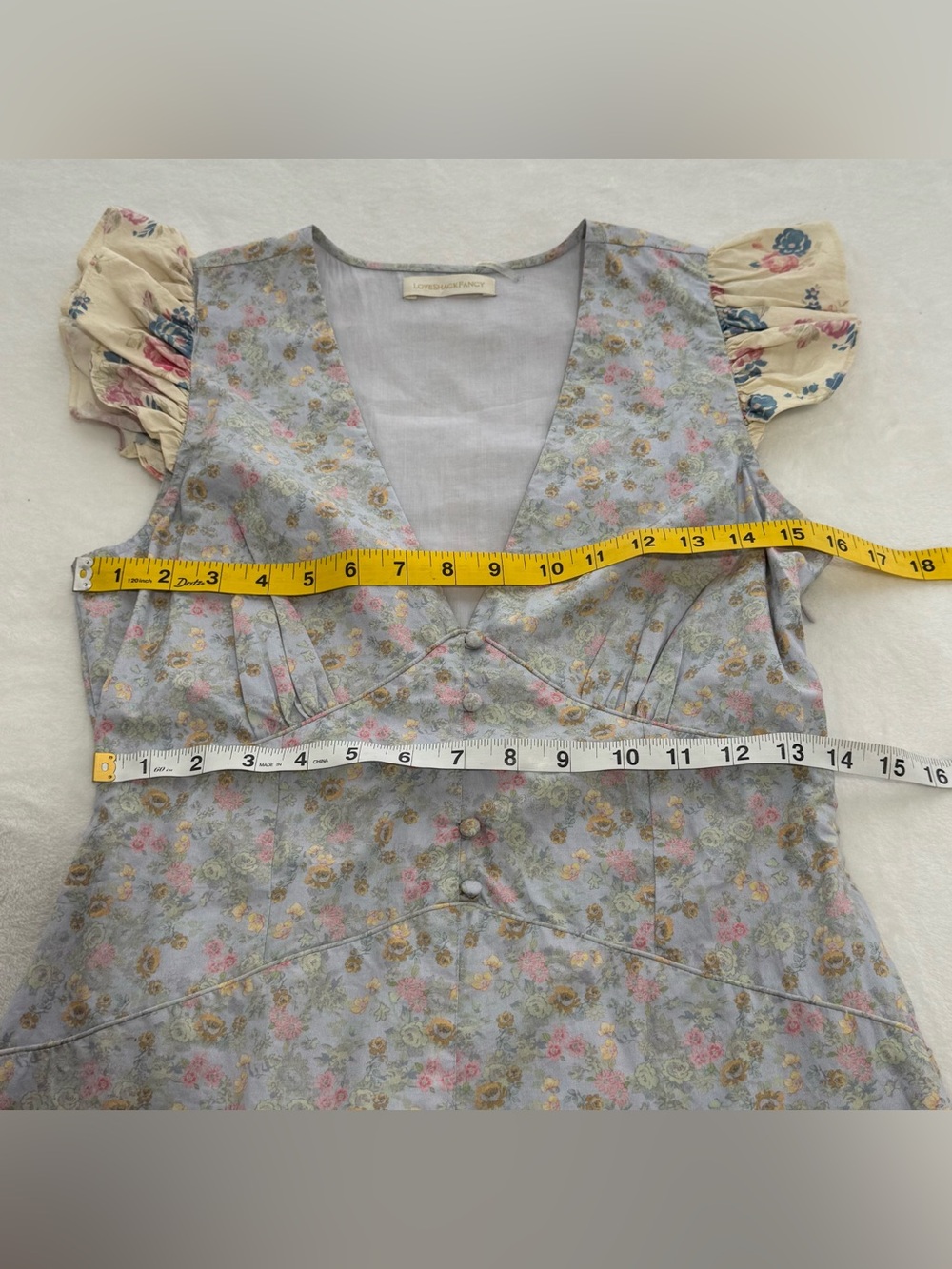 LoveShackFancy Arthur Mini Dress in Baby Blue Skies Size 2 Coquette Feminine - Picture 8 of 9